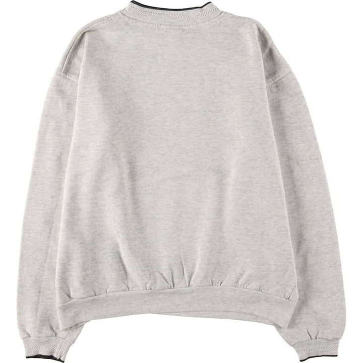 Vintage 90'S Jansport mock neck college sweatshirt, made in the USA, size L, men's. polyester gray type Vintage Second Hand
