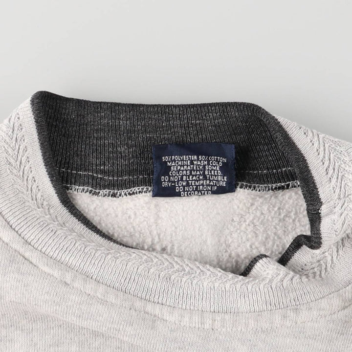 Vintage 90'S Jansport mock neck college sweatshirt, made in the USA, size L, men's. polyester gray type Vintage Second Hand