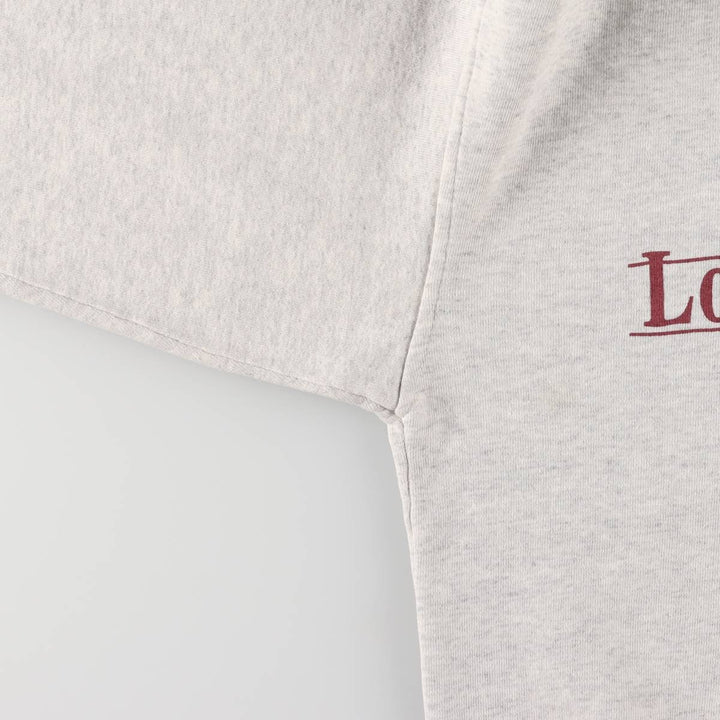 Vintage 90'S Jansport mock neck college sweatshirt, made in the USA, size L, men's. polyester gray type Vintage Second Hand
