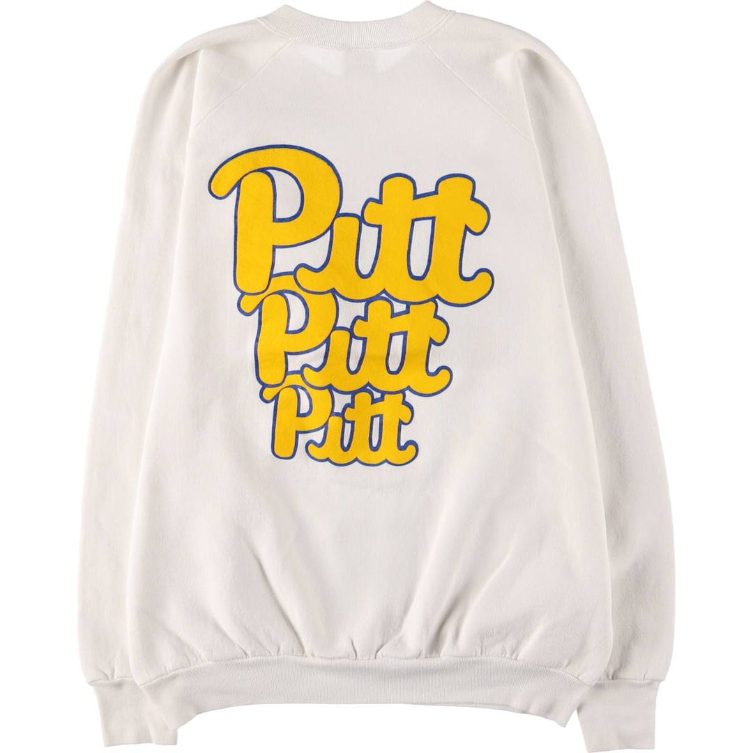 Vintage 1980'S Fruit of the Loom college sweatshirt, made in the USA, size XL, men's unclear white type Vintage Second Hand