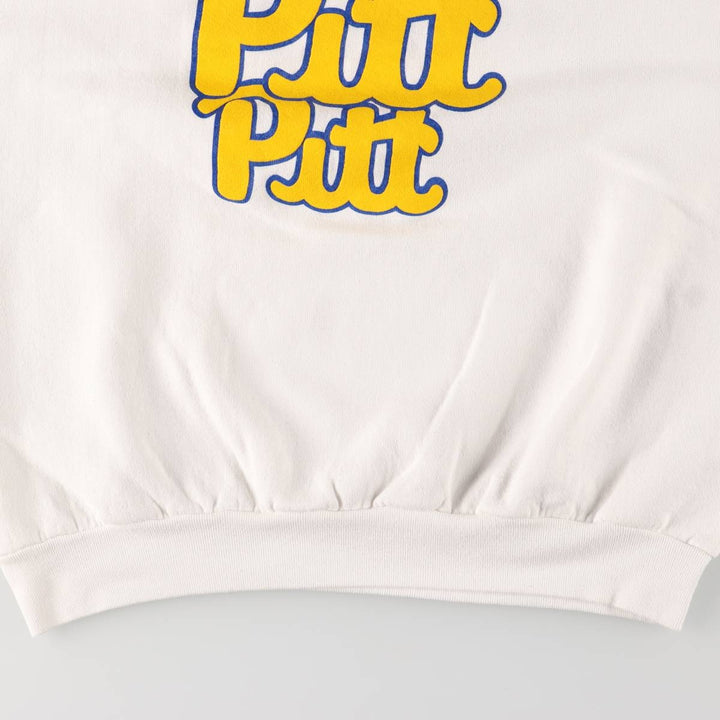 Vintage 1980'S Fruit of the Loom college sweatshirt, made in the USA, size XL, men's unclear white type Vintage Second Hand