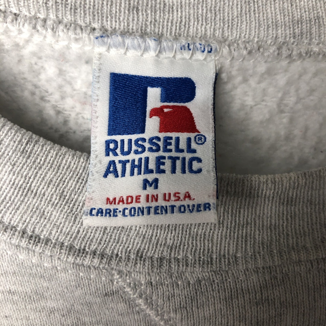 90'S Russell College Sweatshirt, Made in USA, Men's M, Vintage cotton gray type Vintage Second Hand