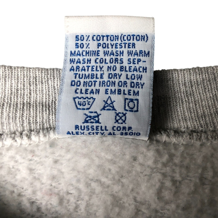 90'S Russell College Sweatshirt, Made in USA, Men's M, Vintage cotton gray type Vintage Second Hand