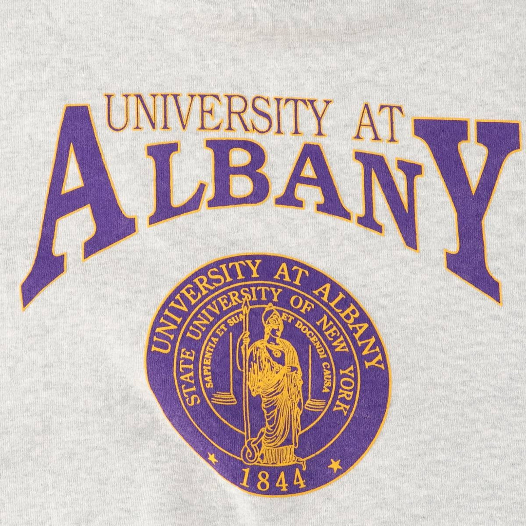 Vintage 90'S Fruit of the Loom college sweatshirt, made in the USA, size M, men's cotton gray type Vintage Second Hand