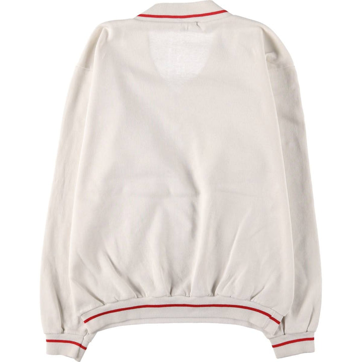 Vintage 80'S SIGNAL V-neck college sweatshirt, made in the USA, size L, men's polyester white type Vintage Second Hand