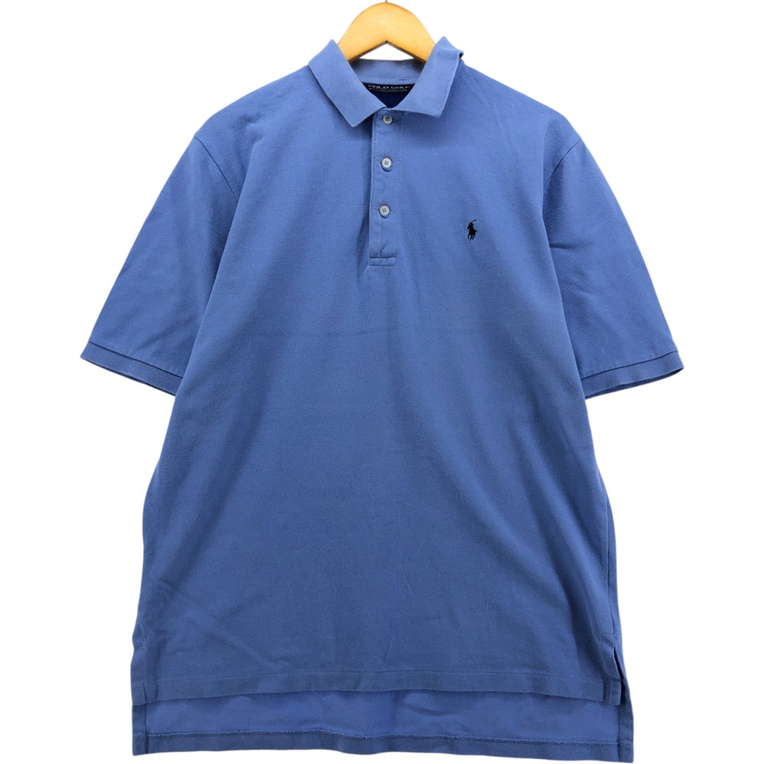 Ralph Lauren POLO GOLF Short Sleeve Polo Shirt Men's M cotton Blue type light blue Vintage Second Hand