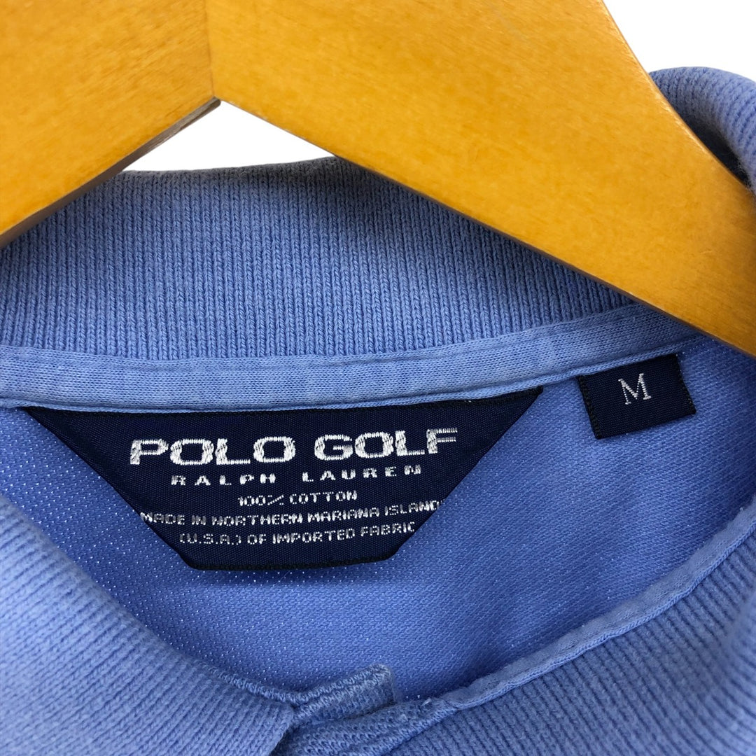 Ralph Lauren POLO GOLF Short Sleeve Polo Shirt Men's M cotton Blue type light blue Vintage Second Hand