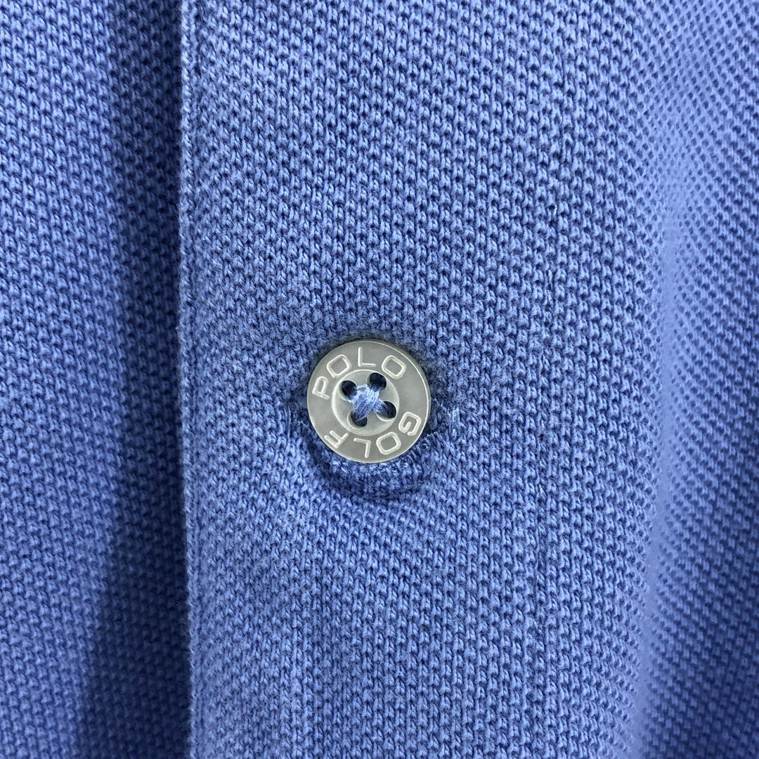 Ralph Lauren POLO GOLF Short Sleeve Polo Shirt Men's M cotton Blue type light blue Vintage Second Hand