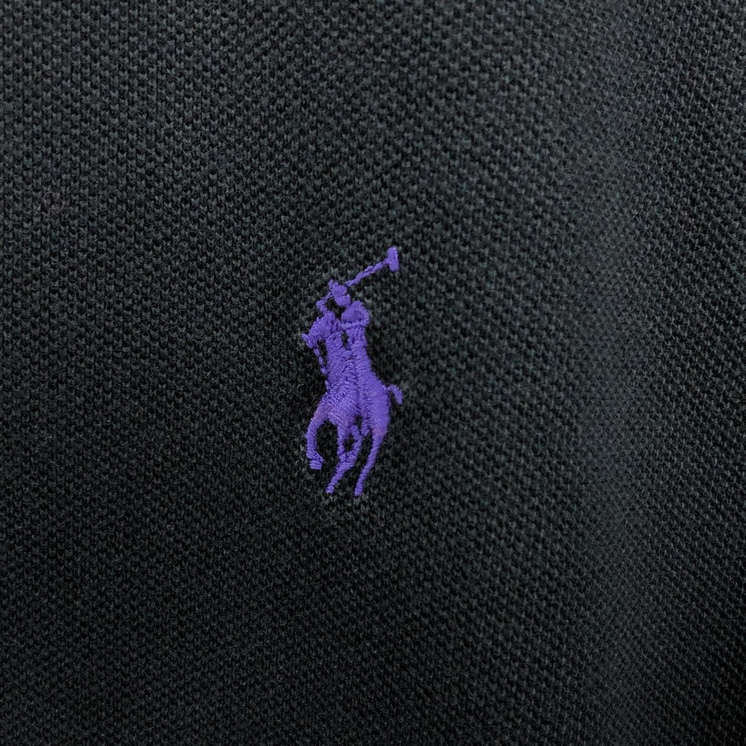 Ralph Lauren POLO by Ralph Lauren short sleeve polo shirt, men's size M cotton black type Vintage Second Hand