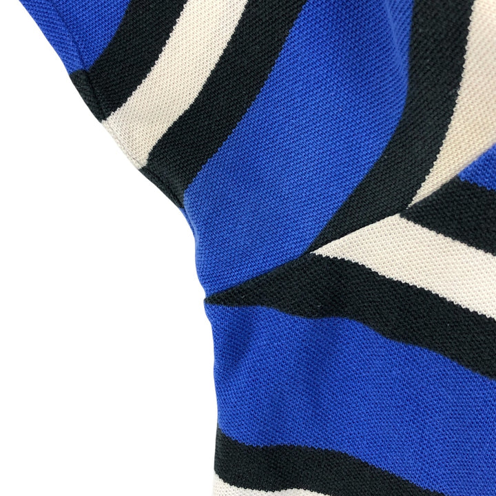 Ralph Lauren POLO GOLF Multi-border short sleeve striped polo shirt Men's XL size cotton blue type Vintage Second Hand