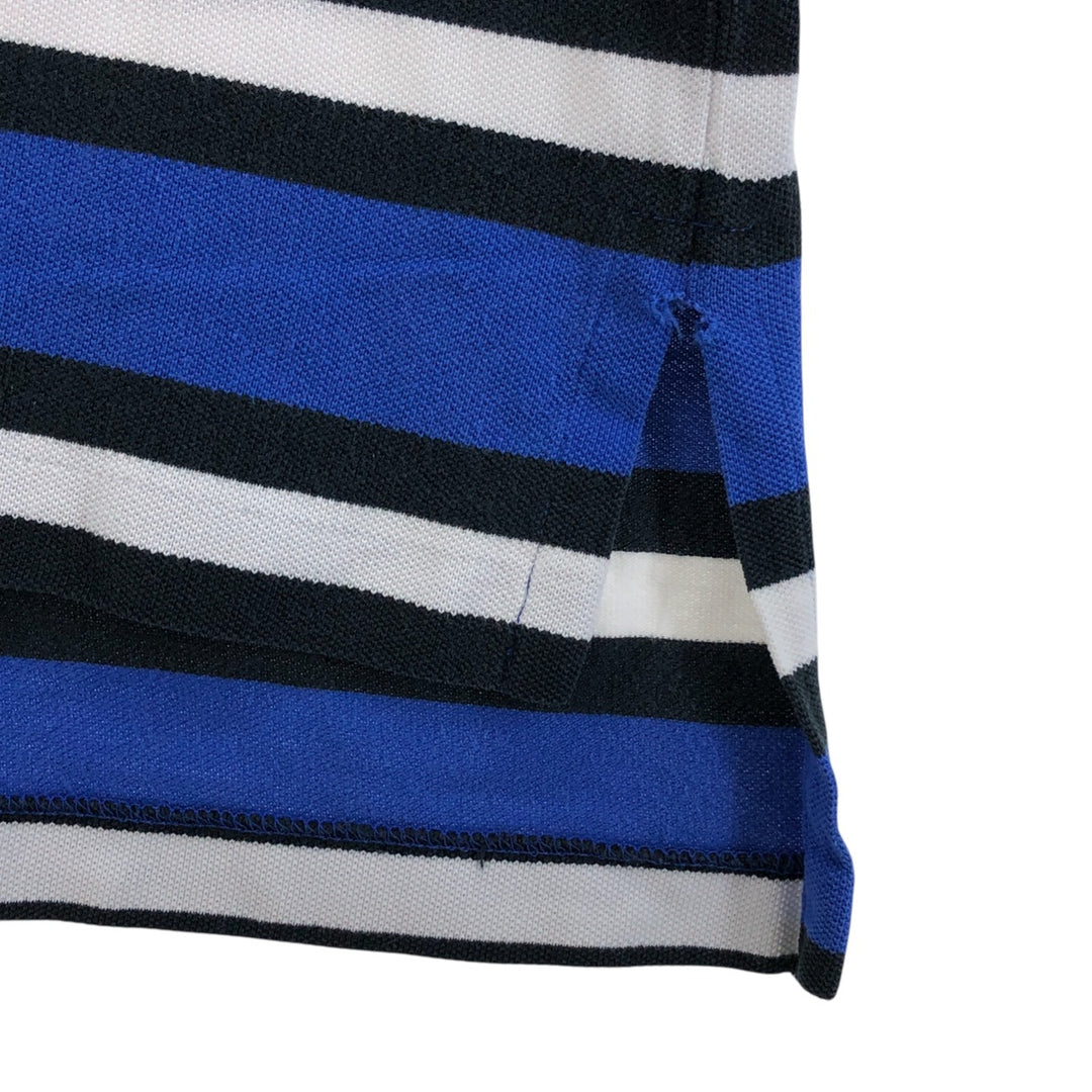 Ralph Lauren POLO GOLF Multi-border short sleeve striped polo shirt Men's XL size cotton blue type Vintage Second Hand