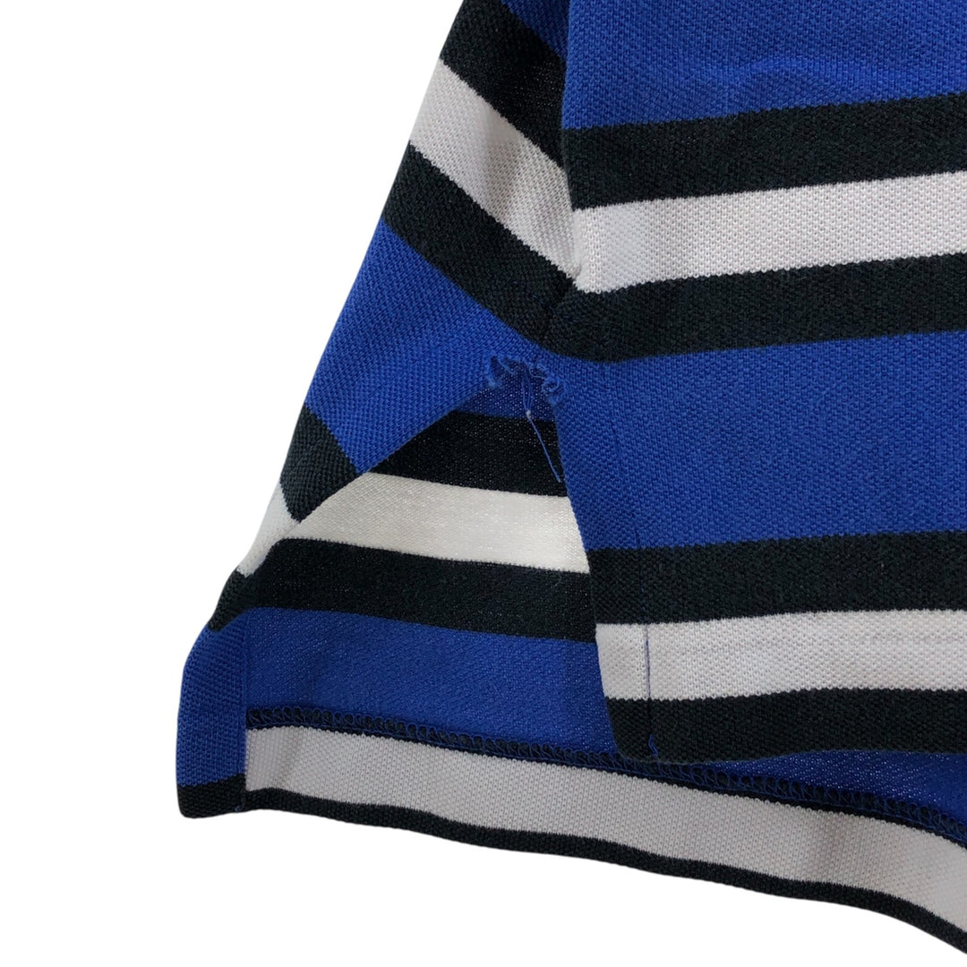 Ralph Lauren POLO GOLF Multi-border short sleeve striped polo shirt Men's XL size cotton blue type Vintage Second Hand