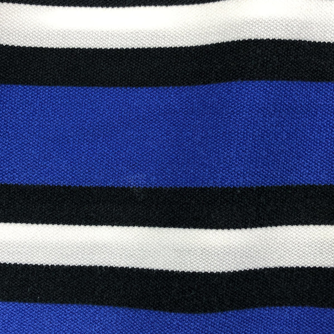 Ralph Lauren POLO GOLF Multi-border short sleeve striped polo shirt Men's XL size cotton blue type Vintage Second Hand
