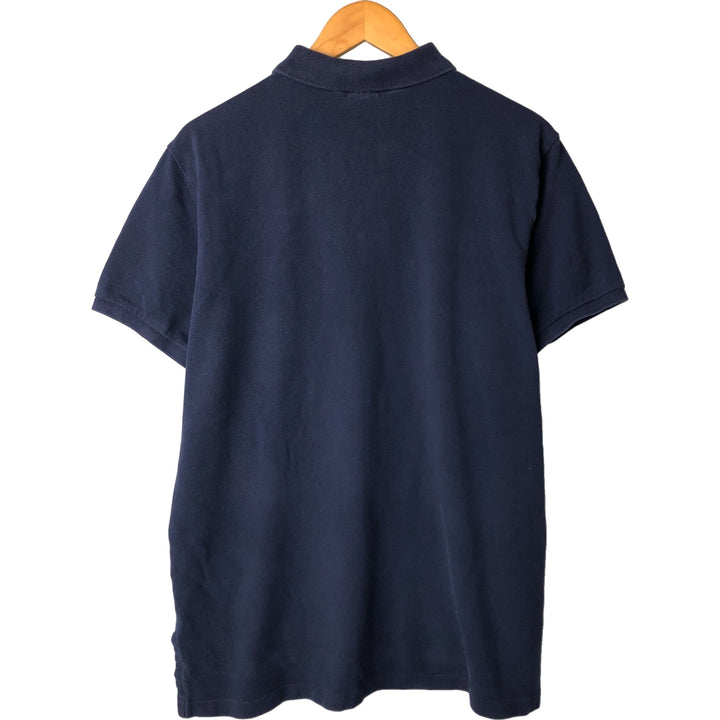 Ralph Lauren POLO by Ralph Lauren short sleeve polo shirt, men's XL size cotton navy blue type Vintage Second Hand