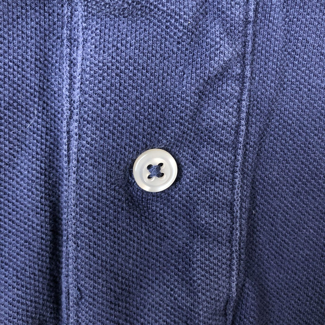 Ralph Lauren POLO by Ralph Lauren short sleeve polo shirt, men's XL size cotton navy blue type Vintage Second Hand
