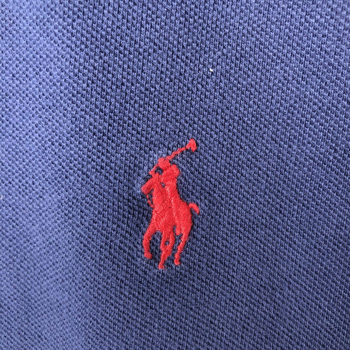 Ralph Lauren POLO by Ralph Lauren short sleeve polo shirt, men's XL size cotton navy blue type Vintage Second Hand