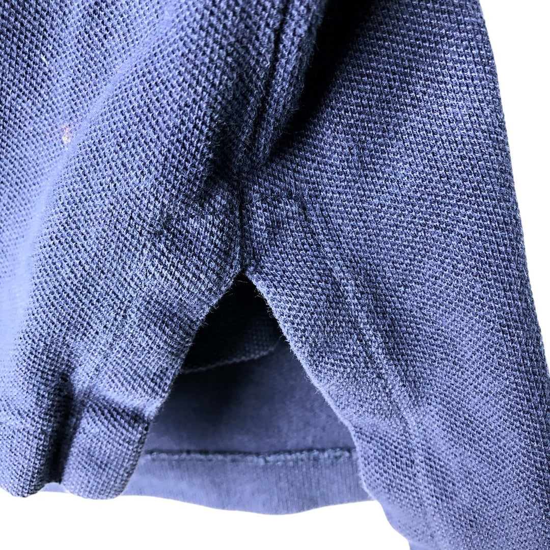 Ralph Lauren POLO by Ralph Lauren short sleeve polo shirt, men's XL size cotton navy blue type Vintage Second Hand