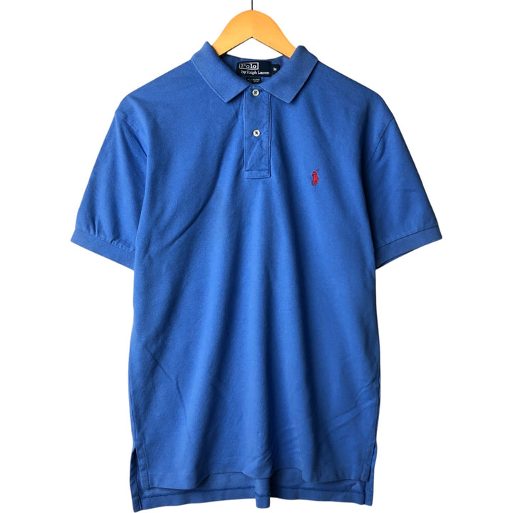 Ralph Lauren POLO by Ralph Lauren short sleeve polo shirt, men's size M cotton Blue type light blue Vintage Second Hand