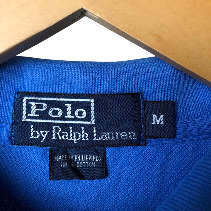 Ralph Lauren POLO by Ralph Lauren short sleeve polo shirt, men's size M cotton Blue type light blue Vintage Second Hand