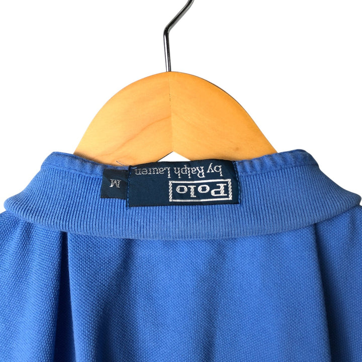 Ralph Lauren POLO by Ralph Lauren short sleeve polo shirt, men's size M cotton Blue type light blue Vintage Second Hand