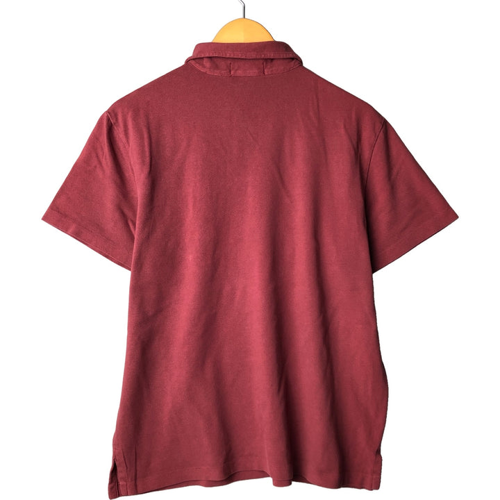 Ralph Lauren POLO by Ralph Lauren short sleeve polo shirt, men's size L cotton red type reddish brown Vintage Second Hand