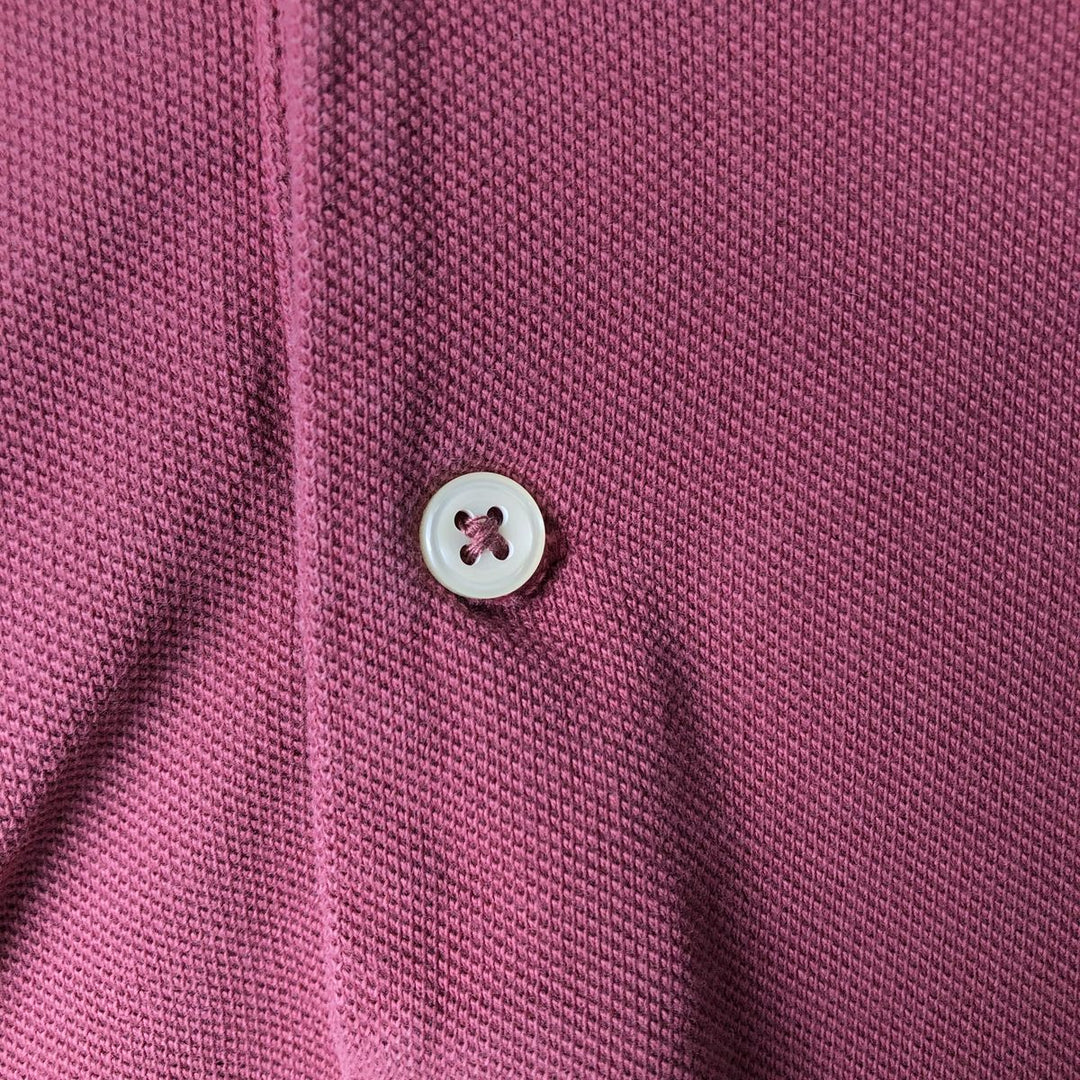 Ralph Lauren POLO by Ralph Lauren short sleeve polo shirt, men's size L cotton red type reddish brown Vintage Second Hand