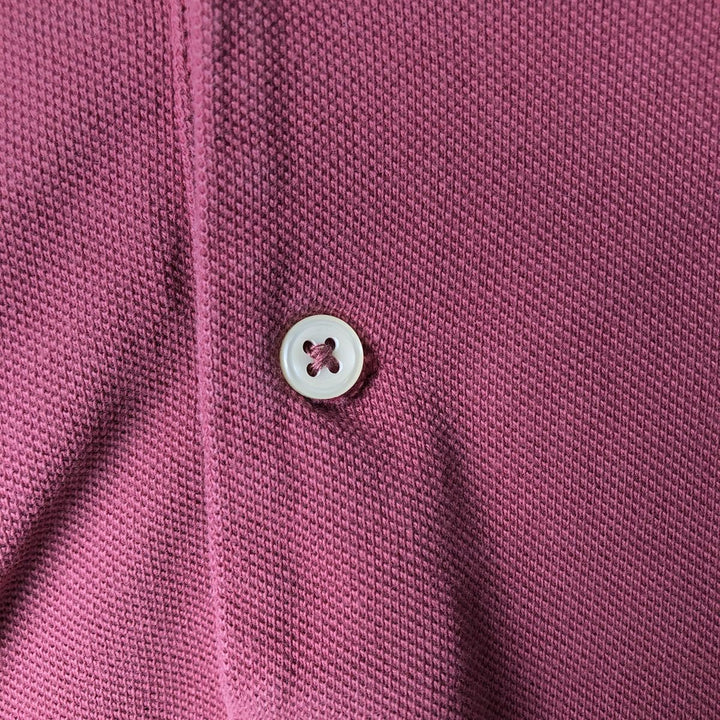 Ralph Lauren POLO by Ralph Lauren short sleeve polo shirt, men's size L cotton red type reddish brown Vintage Second Hand