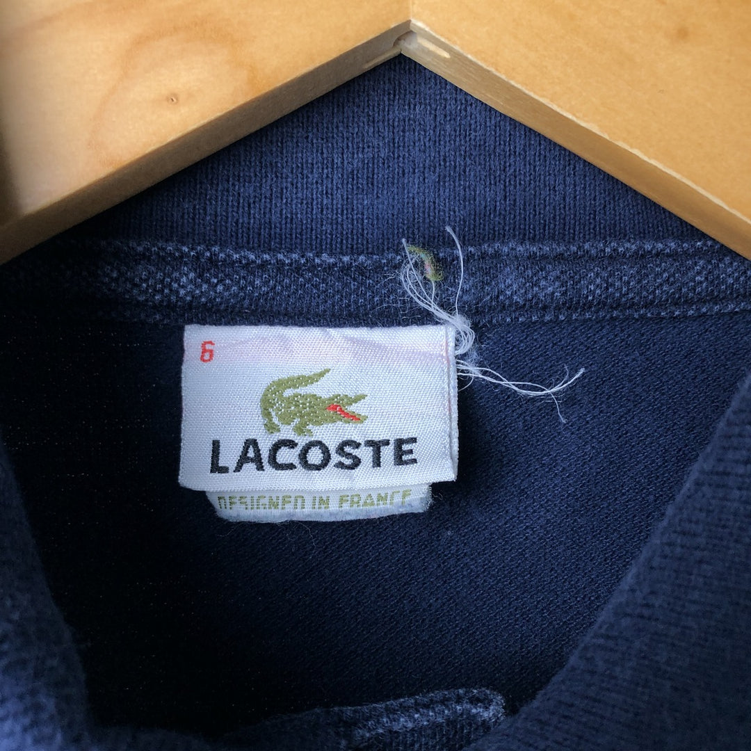 Lacoste LACOSTE French design short sleeve polo shirt size 6 men's XL equivalent cotton navy blue type Vintage Second Hand