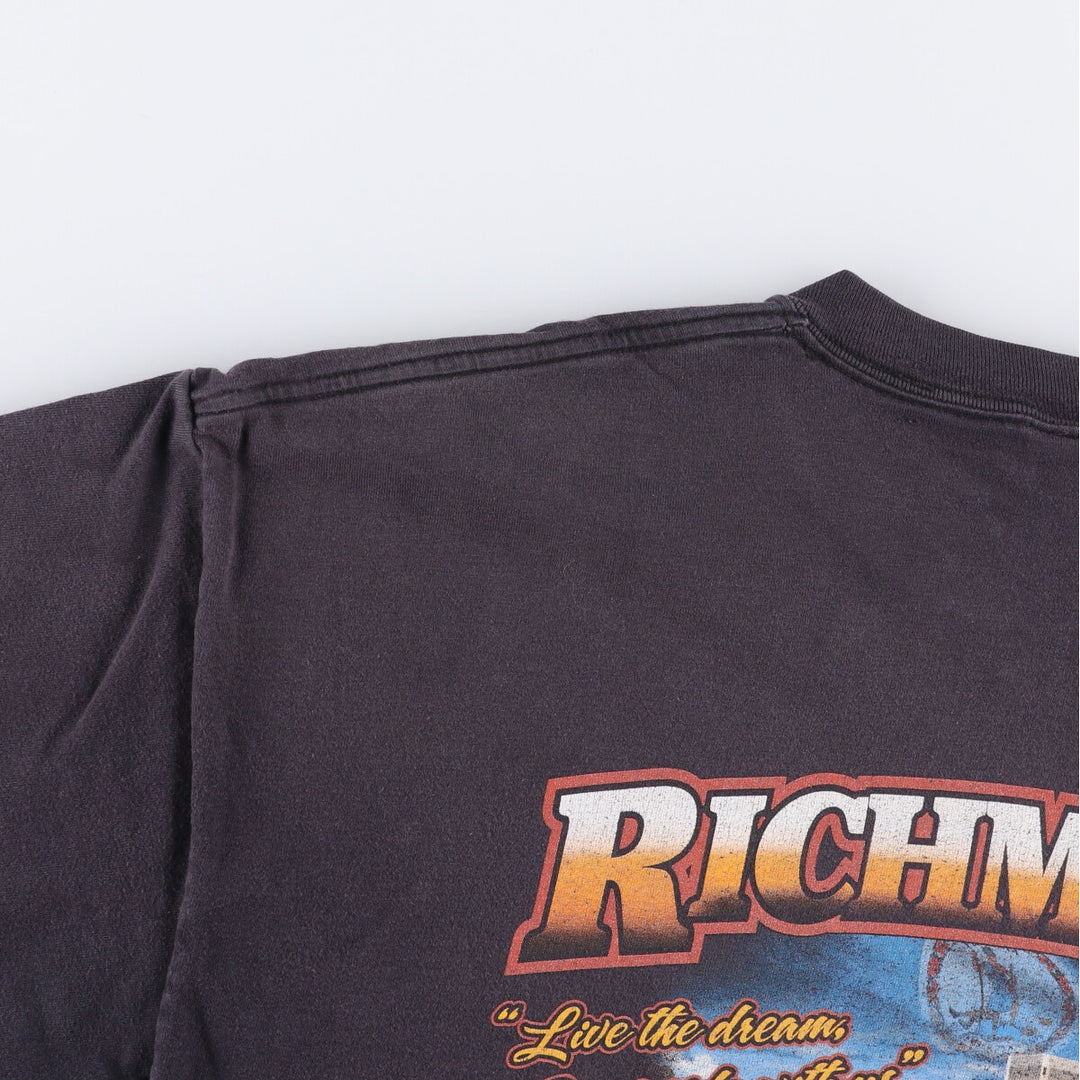 00'S Harley-Davidson Motorcycle Bike T-shirt Made in USA Men's XL cotton black type Vintage Second Hand