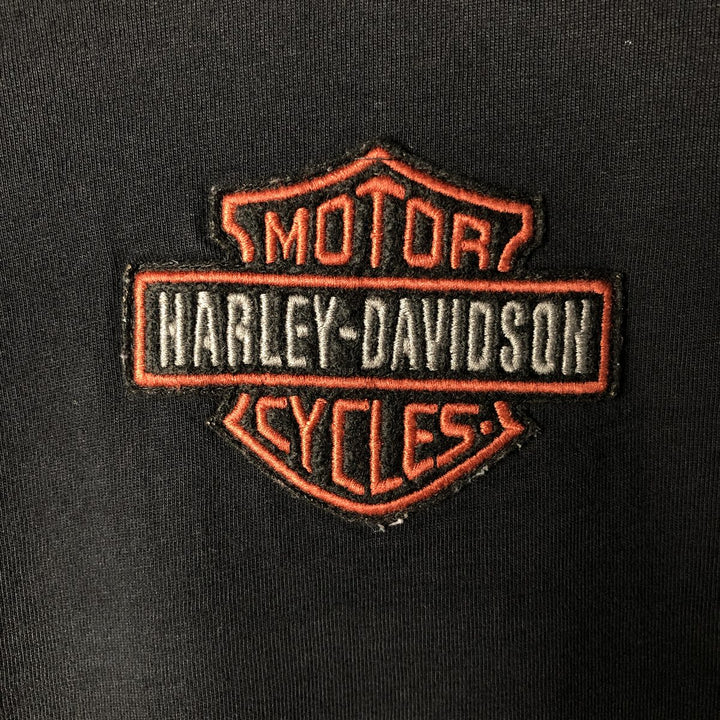 Harley-Davidson Long Sleeve T-Shirt, Men's XL Size cotton black type Vintage Second Hand