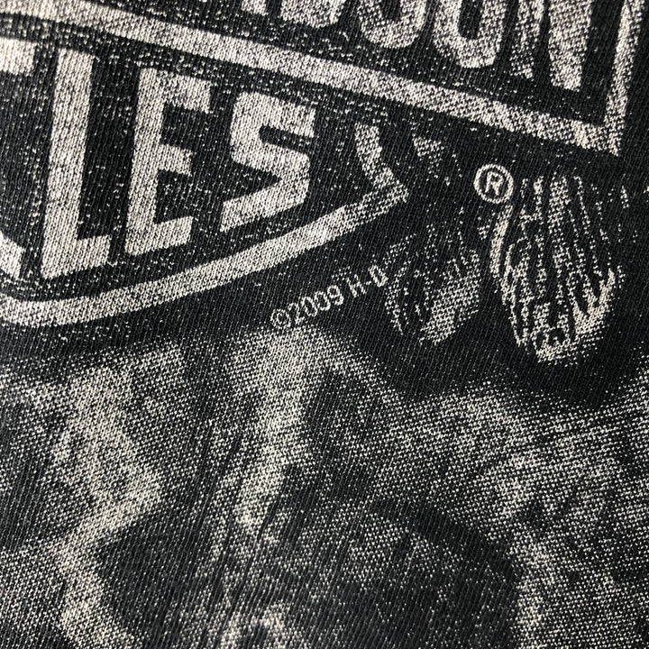 00'S Harley-Davidson Eagle Pattern Stars and Stripes Large Print Long T-Shirt Long T Men's M size cotton black type Vintage Second Hand