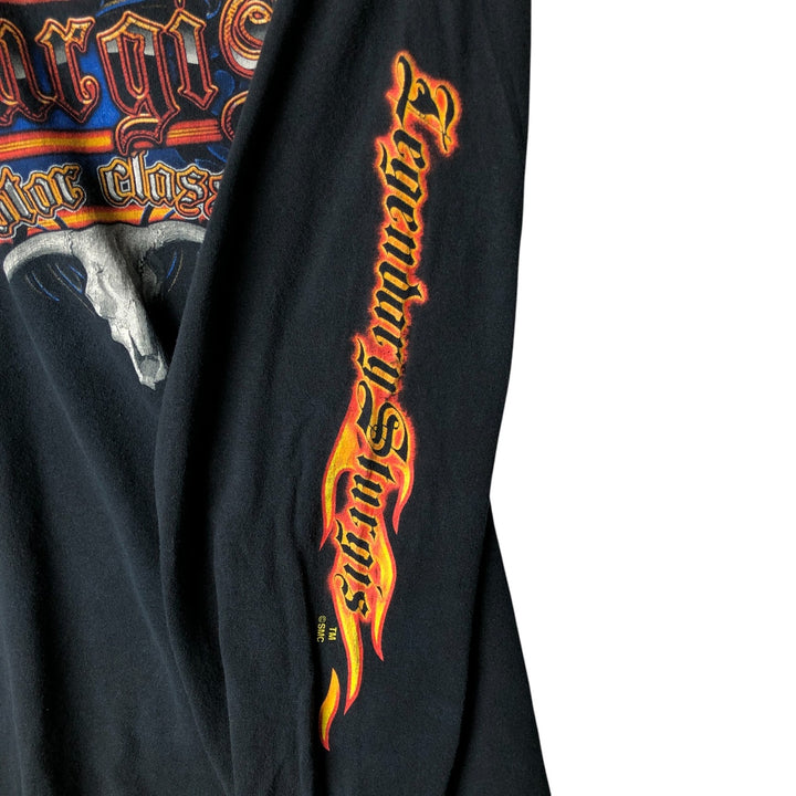 00'S Gildan Sturgis Long Sleeve T-Shirt, Men's XL cotton black type Vintage Second Hand