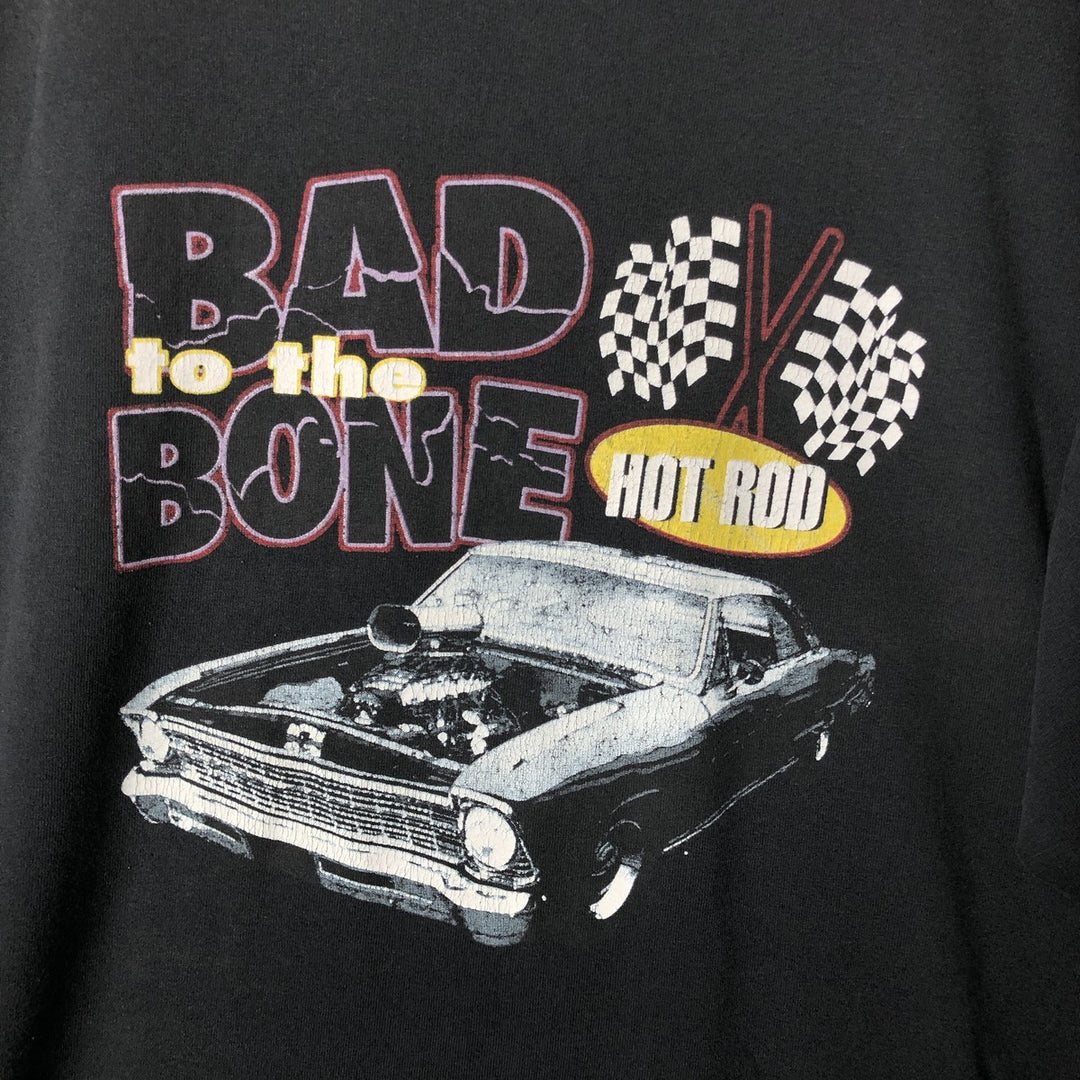 90'S Fruit of the Loom Hot Rod Long Sleeve T-Shirt, Men's XL, Vintage cotton black type Vintage Second Hand