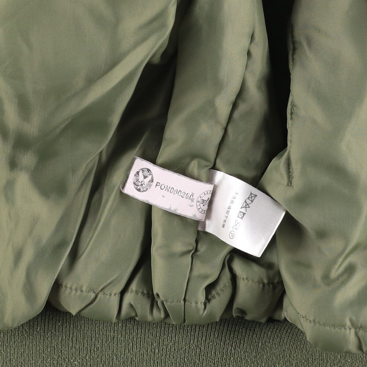 Civilian Alpha B-15 Type Padded Military Flight Jacket, Men's Size L Nylon Khaki type sage green Vintage Second Hand