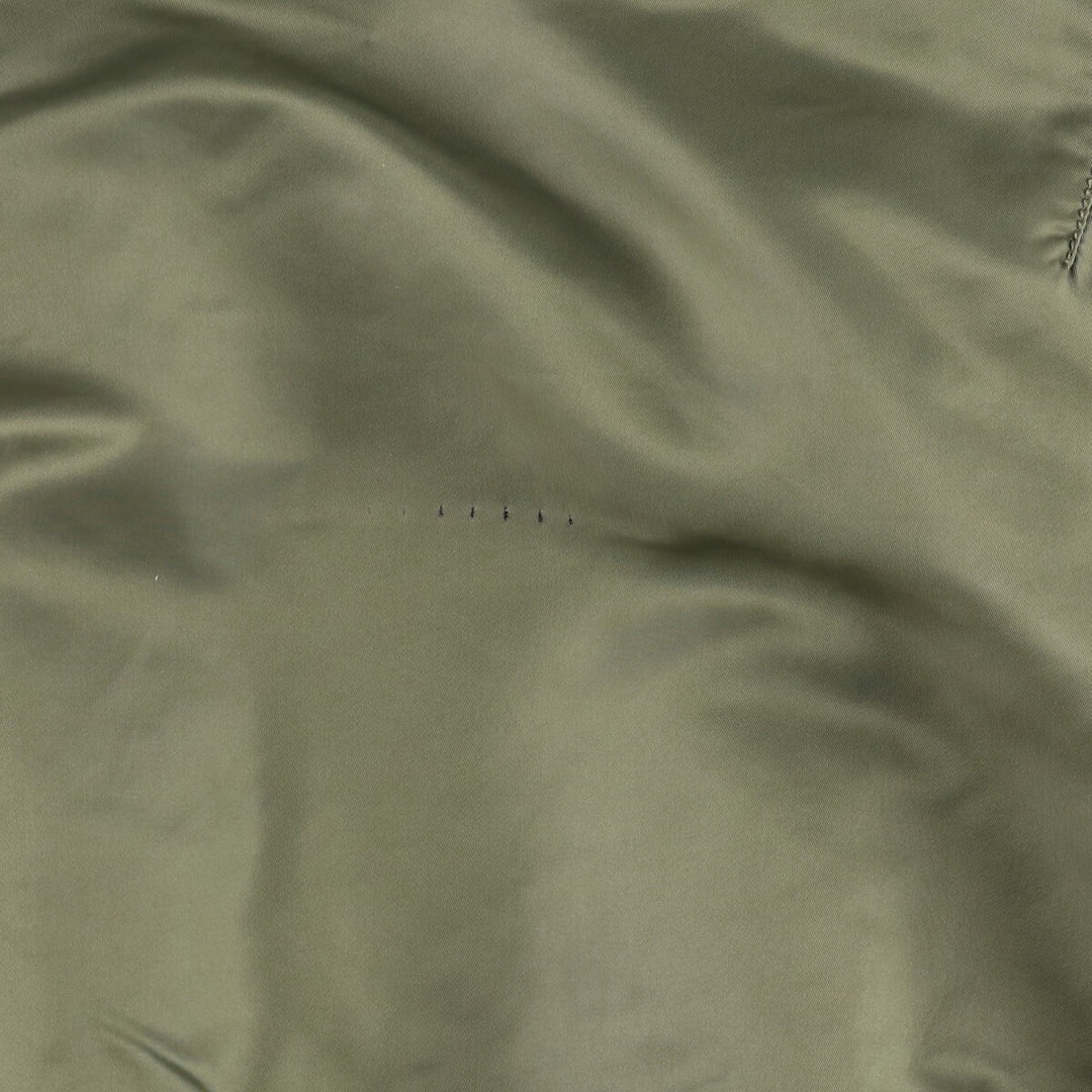 Civilian Alpha B-15 Type Padded Military Flight Jacket, Men's Size L Nylon Khaki type sage green Vintage Second Hand