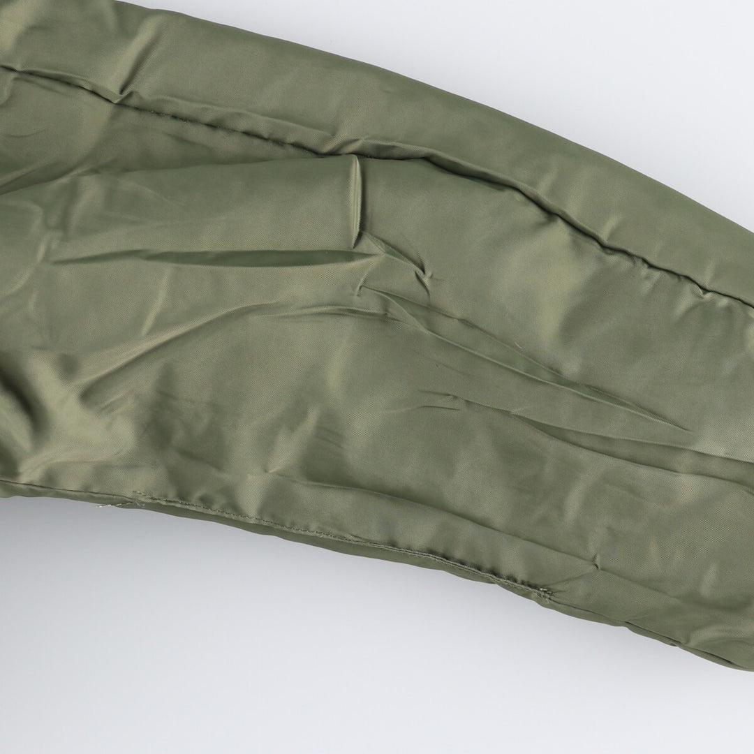 Civilian Alpha B-15 Type Padded Military Flight Jacket, Men's Size L Nylon Khaki type sage green Vintage Second Hand
