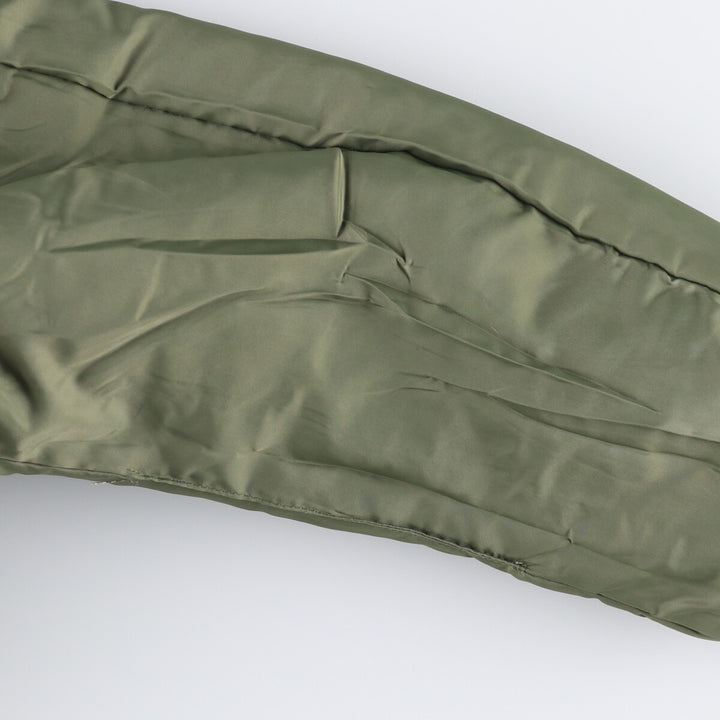 Civilian Alpha B-15 Type Padded Military Flight Jacket, Men's Size L Nylon Khaki type sage green Vintage Second Hand
