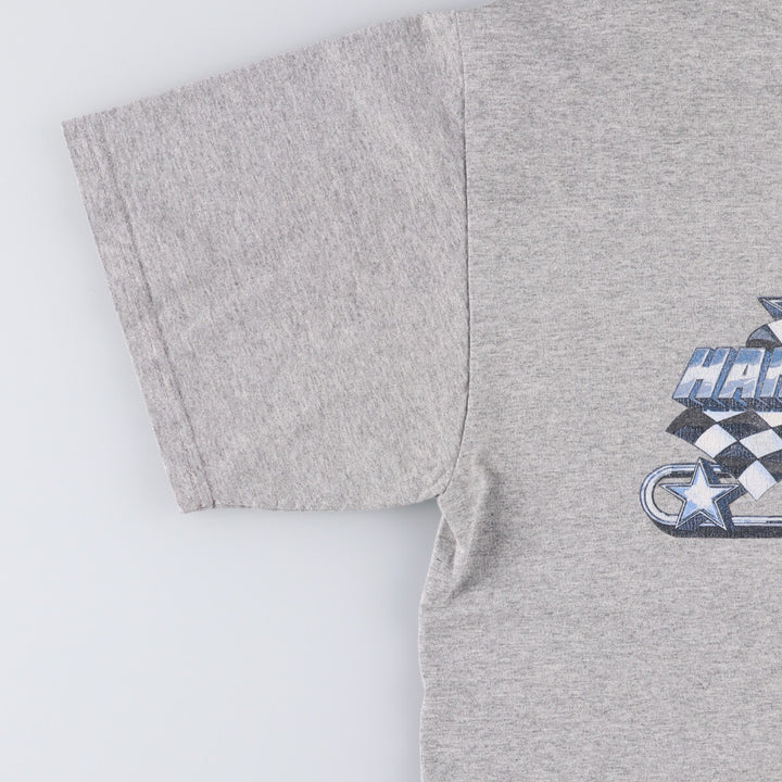 00'S Harley-Davidson Eagle Pattern Motorcycle Bike T-shirt Men's L size cotton gray type Vintage Second Hand