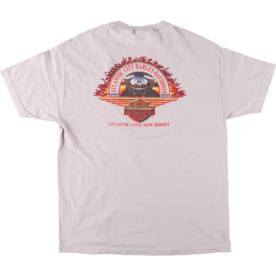 00'S Harley-Davidson Motorcycle Bike T-shirt Made in USA Men's XL cotton gray type Vintage Second Hand
