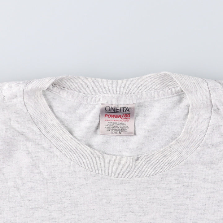 Vintage 90'S Oneita Kennedy Space Center advertising T-shirt, men's size XL cotton gray type Vintage Second Hand