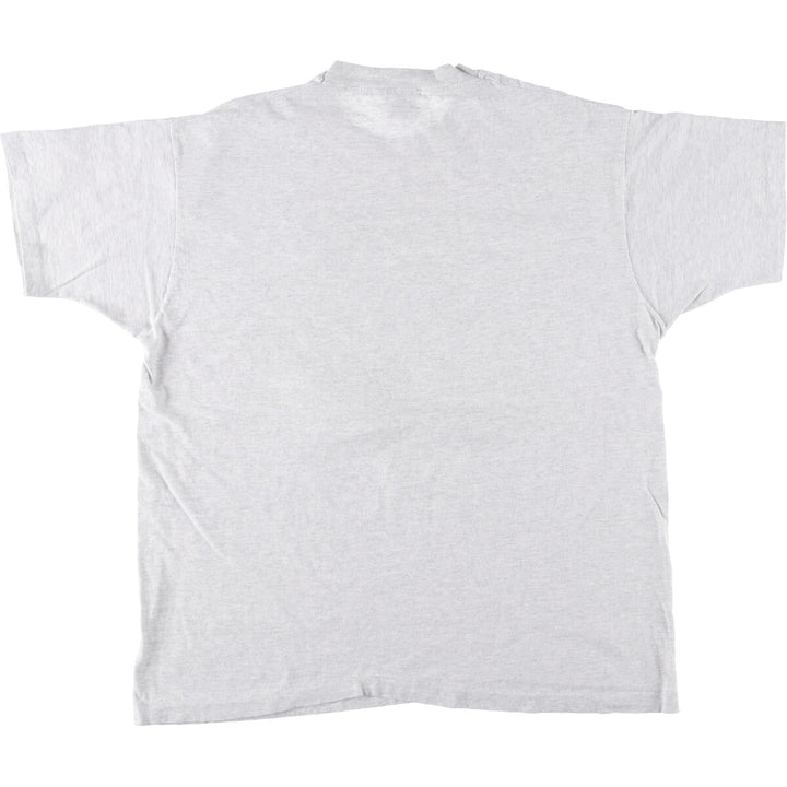 90'S Fruit of the Loom printed T-shirt, made in Canada, men's XL size, vintage cotton gray type Vintage Second Hand