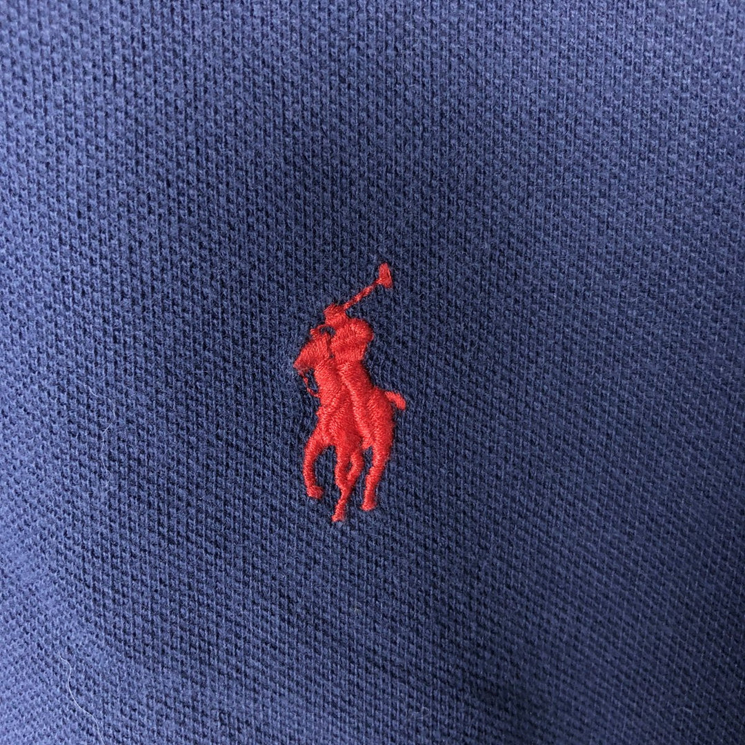 Ralph Lauren POLO RALPH LAUREN CLASSIC FIT short sleeve polo shirt for men size L cotton navy blue type Vintage Second Hand