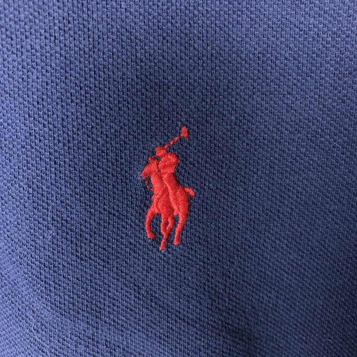 Ralph Lauren POLO RALPH LAUREN CLASSIC FIT short sleeve polo shirt for men size L cotton navy blue type Vintage Second Hand