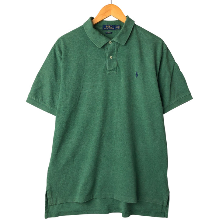 Ralph Lauren POLO RALPH LAUREN CLASSIC FIT short sleeve polo shirt men's XL equivalent unclear Khaki type sage green Vintage Second Hand