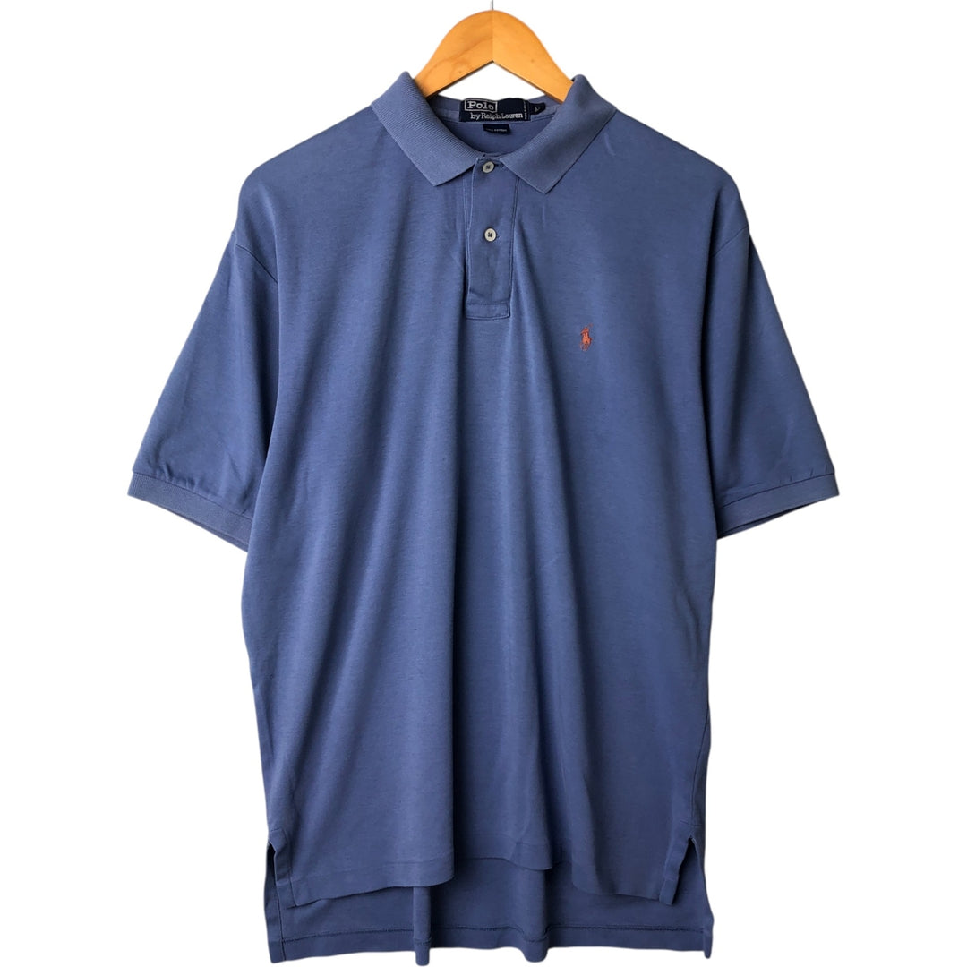 Ralph Lauren POLO by Ralph Lauren short sleeve polo shirt, men's size M cotton Blue type light blue Vintage Second Hand