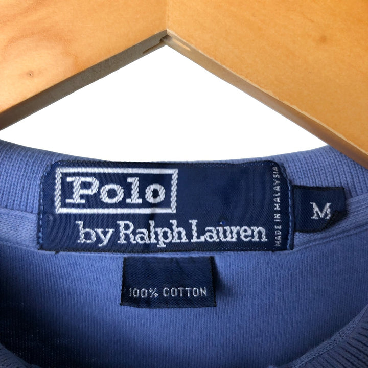 Ralph Lauren POLO by Ralph Lauren short sleeve polo shirt, men's size M cotton Blue type light blue Vintage Second Hand