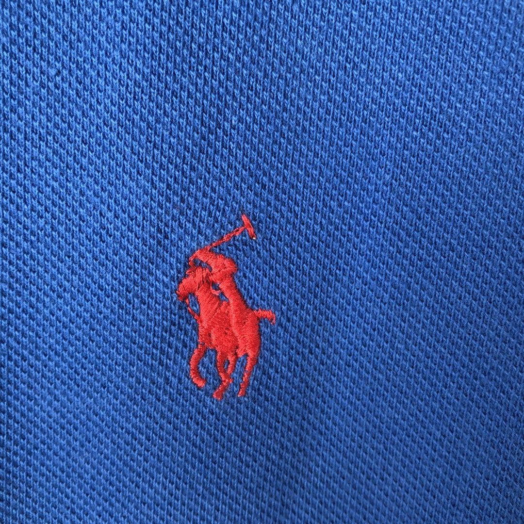 Ralph Lauren POLO by Ralph Lauren long sleeve polo shirt, men's size L unclear blue type Vintage Second Hand