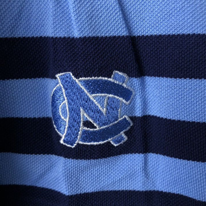 Ralph Lauren POLO GOLF Short Sleeve Striped Polo Shirt Men's XL Pima Cotton navy blue type Vintage Second Hand