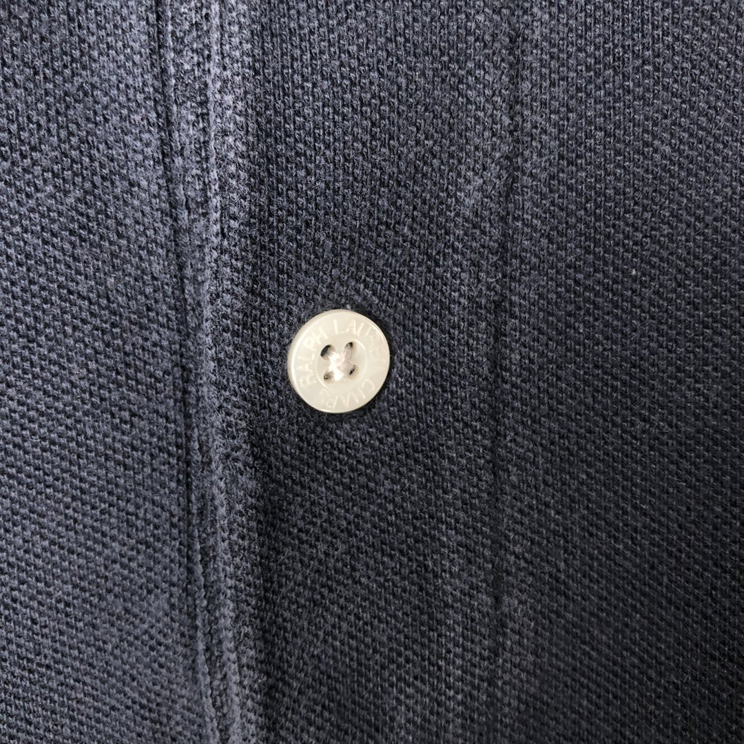 Ralph Lauren CHAPS short sleeve polo shirt, men's size L cotton black type Vintage Second Hand