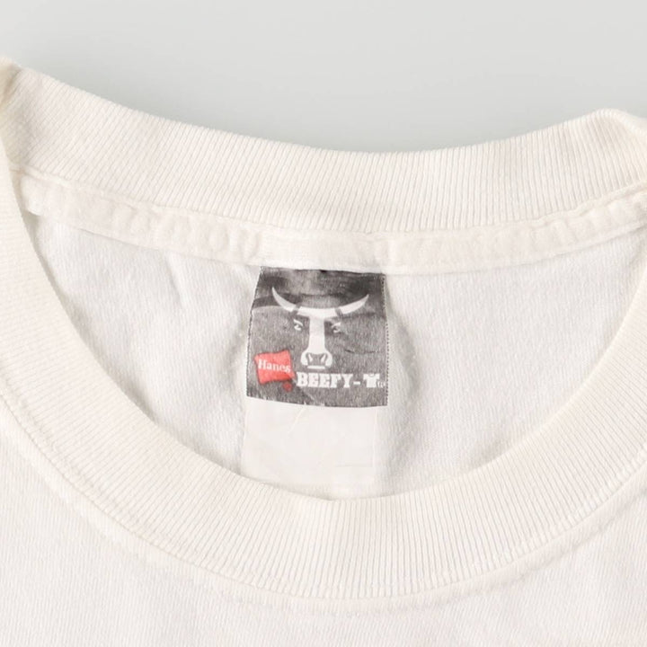 Hanes In-N-Out Burger Advertising T-Shirt, Men's Size L unclear white type Vintage Second Hand